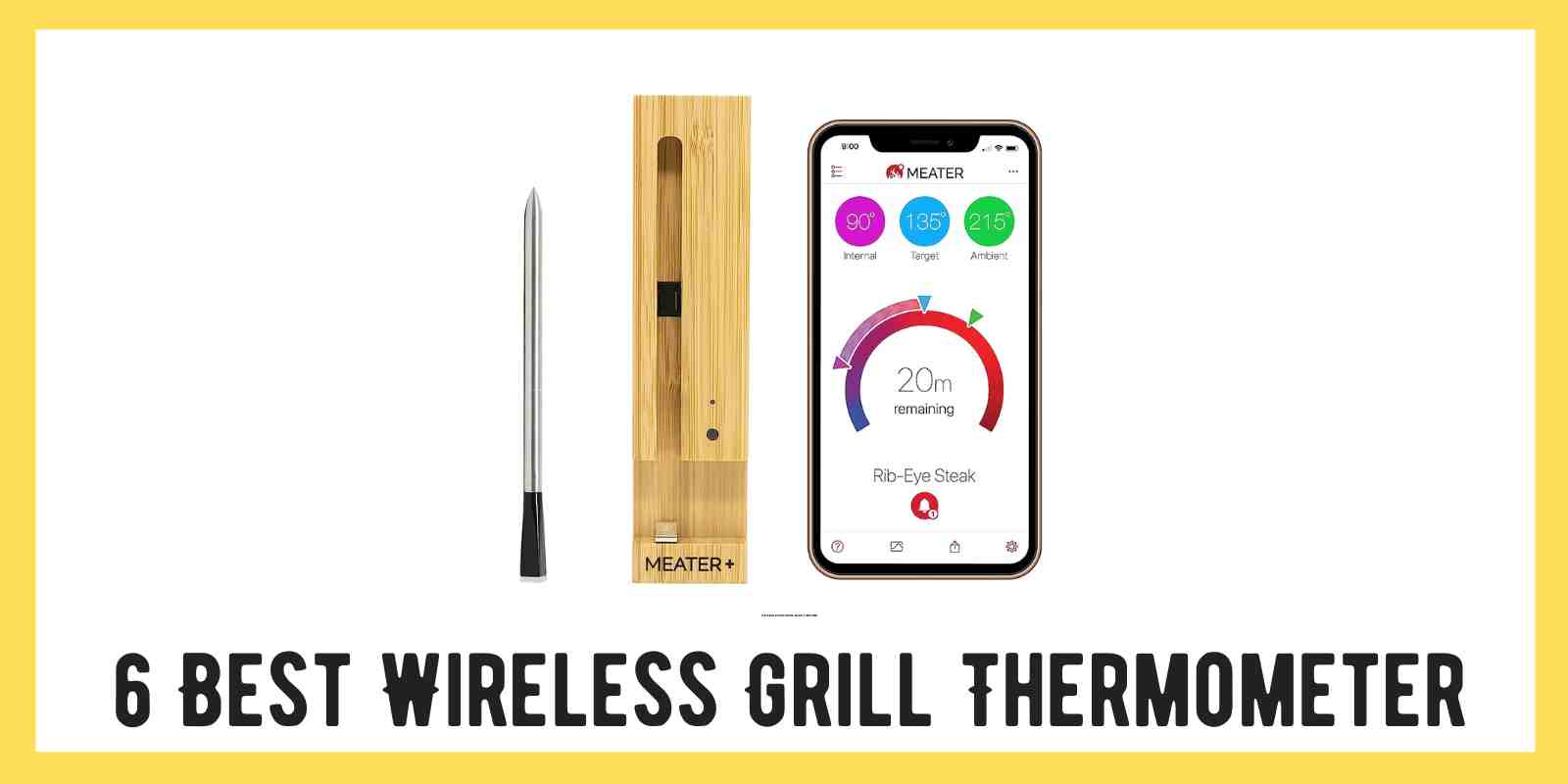 NutriChef Smart Bluetooth BBQ Grill Thermometer - Digital Display,  Stainless Dual Probes Safe to Leave in Outdoor Barbecue Meat Smoker -  Wireless