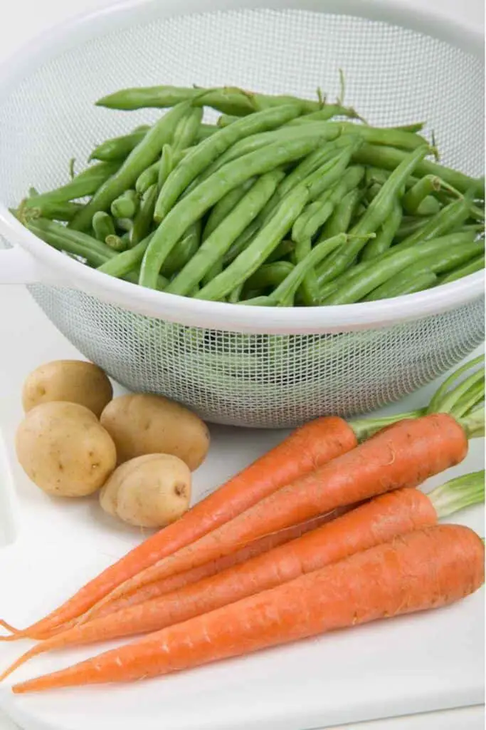 potatoes, carrots, or beans