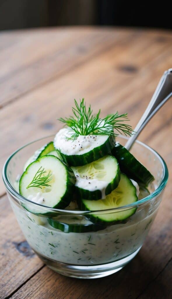 Creamy Cucumber Salad Recipe